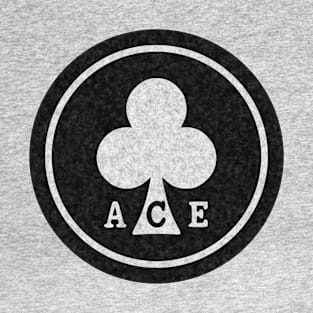 Round ACE Black and White distressed mod T-Shirt